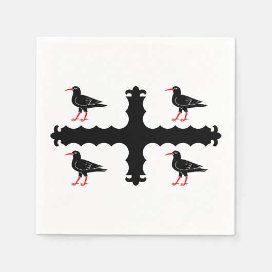 Vlag van Flintshire Napkins Servet (Voorkant)