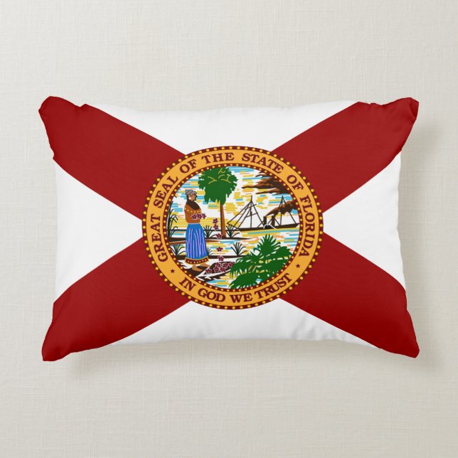 vlag van Florida Accent Kussen (Voorkant)