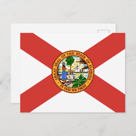 Vlag van Florida Briefkaart (Voorkant / Achterkant)