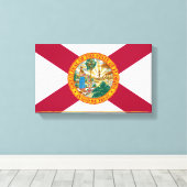 vlag van Florida Canvas Afdruk (Insitu (Houten vloer))
