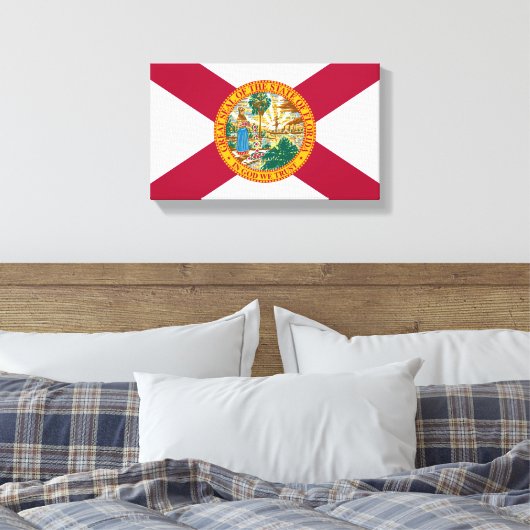 vlag van Florida Canvas Afdruk (Insitu (Slaapkamer))