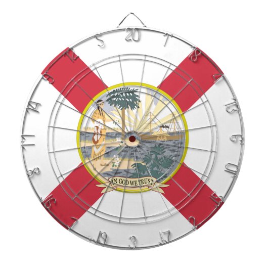 Vlag van Florida: De Sunshine State van de Floridi Dartbord (Voorkant)