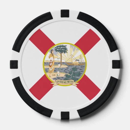 Vlag van Florida: De Sunshine State van de Floridi Poker Chips (Voorkant)