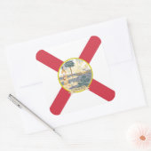 Vlag van Florida: De Sunshine State van de Floridi Vierkante Sticker (Envelop)
