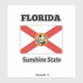 Vlag van Florida en staatsmotto Sticker (Vel)