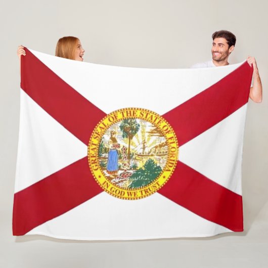 VLAG VAN FLORIDA FLEECE DEKEN (In situ)