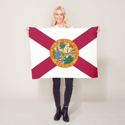 Vlag van Florida Fleece Deken (In situ)