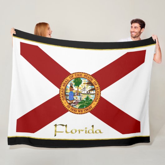 vlag van Florida Fleece Deken (In situ)