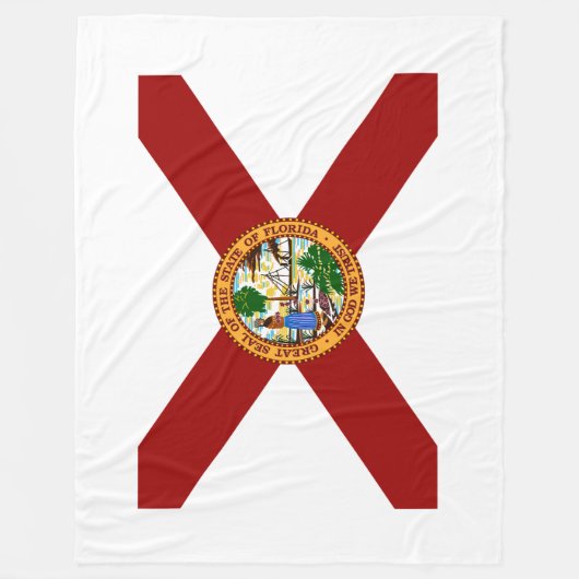 vlag van Florida Fleece Deken (Voorkant)