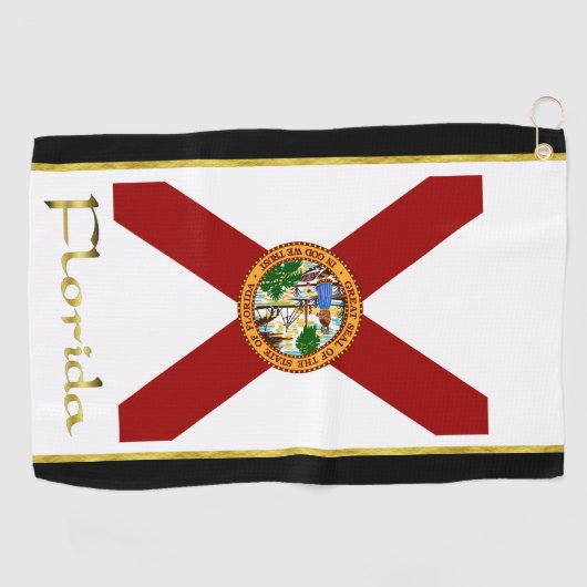 vlag van Florida Golfhanddoek (Horizontaal)