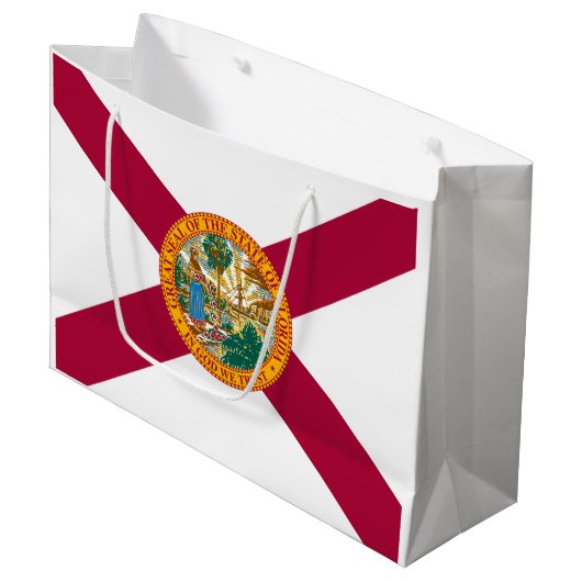 Vlag van Florida Groot Cadeauzakje (Voorkant Gekanteld)