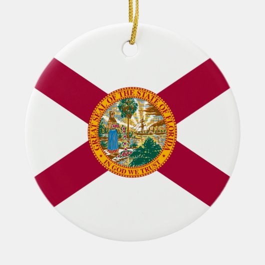 Vlag van Florida Keramisch Ornament (Voorkant)