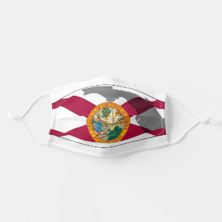 Vlag van Florida met staatsvorm Stoffen Mondkapje