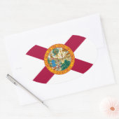 vlag van Florida Ovale Sticker (Envelop)