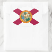 vlag van Florida Ovale Sticker (Tas)