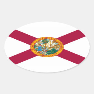 vlag van Florida Ovale Sticker