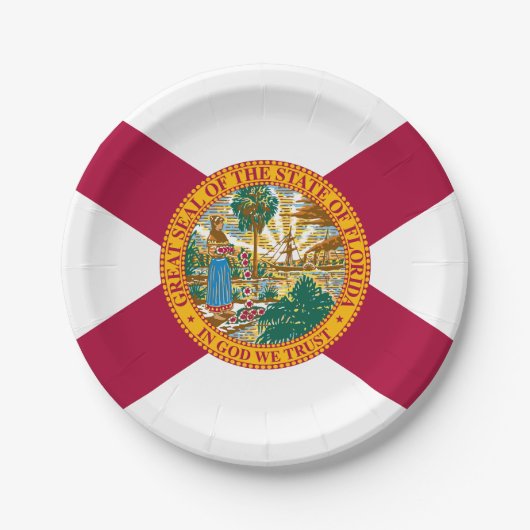 Vlag van Florida Papieren Bordje (Voorkant)