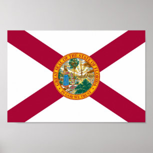 vlag van Florida Poster