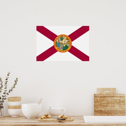 Vlag van Florida Poster (Keuken)