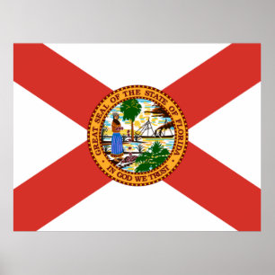 Vlag van Florida Poster