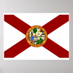 vlag van Florida Poster