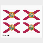 Vlag van Florida Rechthoekige Sticker (Vel)