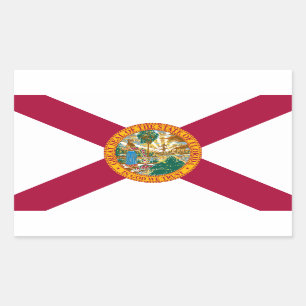Vlag van Florida Rechthoekige Sticker