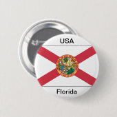 vlag van Florida Ronde Button 5,7 Cm (Voorkant /achterkant)