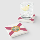 Vlag van Florida Stenen Onderzetter (Zijkant)