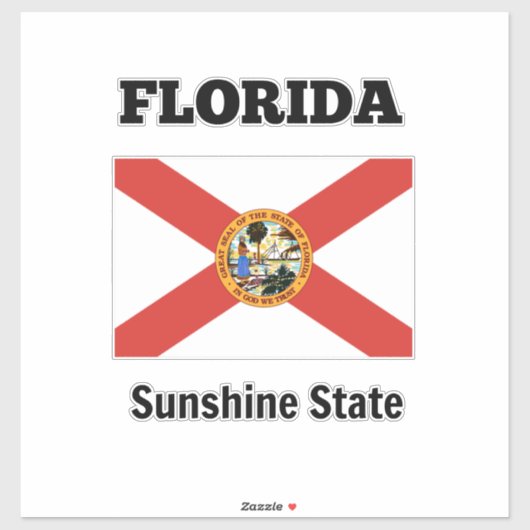 Vlag van Florida Sticker (Vel)
