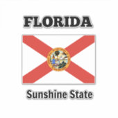 Vlag van Florida Sticker (Voorkant)