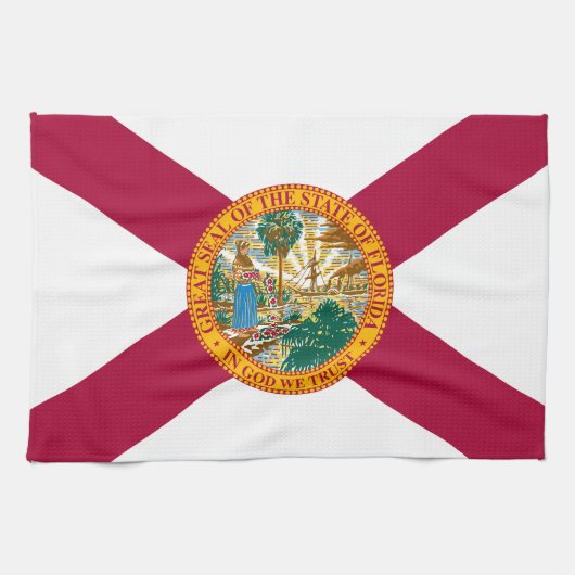 vlag van Florida Theedoek (Horizontaal)