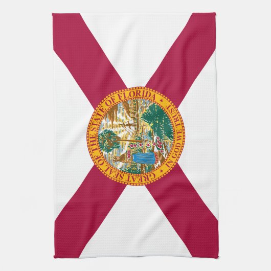 vlag van Florida Theedoek (Verticaal)