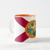 Vlag van Florida Tweekleurige Koffiemok (Voorkant links)