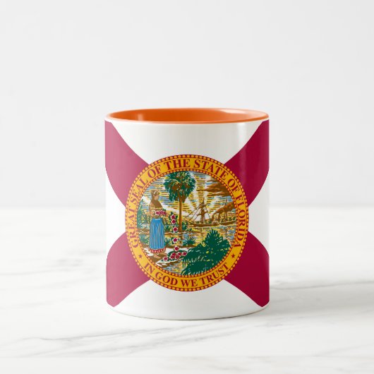 Vlag van Florida Tweekleurige Koffiemok (Center)