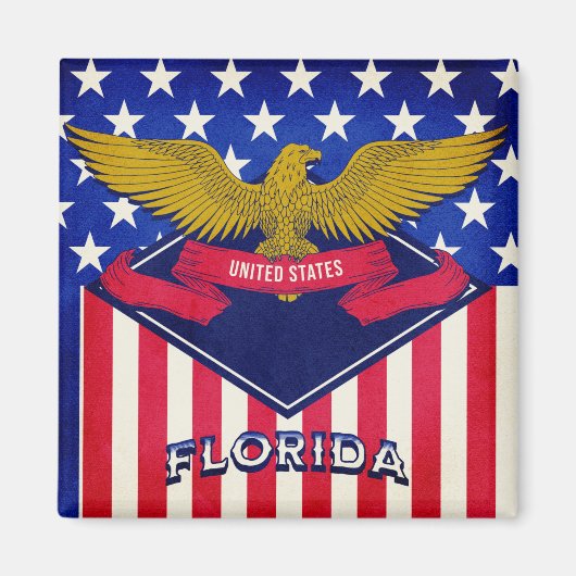 Vlag van Florida USA Magneet (Voorkant)