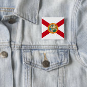 Vlag van Florida Vierkante Button 5,1 Cm (In situ)