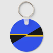 Vlag van Folsom, Californië Sleutelhanger (Achterkant)