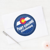 Vlag van Fort Collins Colorado breekt stickers (Envelop)
