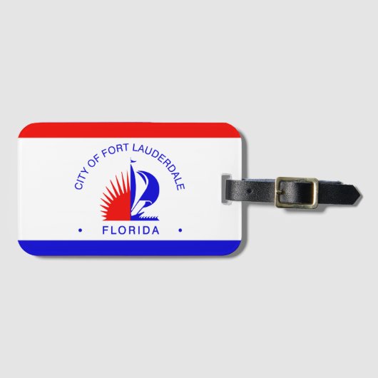 Vlag van Fort Lauderdale, Florida Bagagelabel (Voorkant (horizontaal))