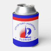 Vlag van Fort Lauderdale, Florida Blikjeskoeler (Blikje Voorkant)