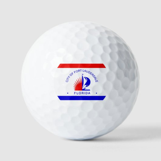 Vlag van Fort Lauderdale, Florida Golfballen (Voorkant)