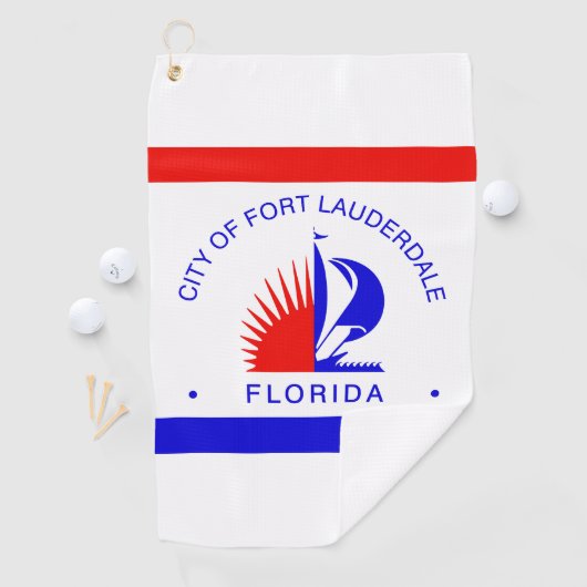 Vlag van Fort Lauderdale, Florida Golfhanddoek (Insitu)