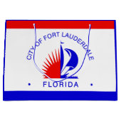 Vlag van Fort Lauderdale, Florida Groot Cadeauzakje (Voorkant)