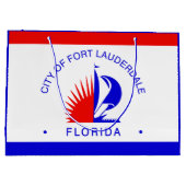 Vlag van Fort Lauderdale, Florida Groot Cadeauzakje (Achterkant)
