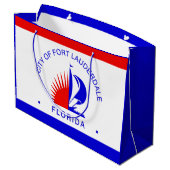 Vlag van Fort Lauderdale, Florida Groot Cadeauzakje (Achterkant Gekanteld)