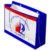 Vlag van Fort Lauderdale, Florida Groot Cadeauzakje (Voorkant Gekanteld)