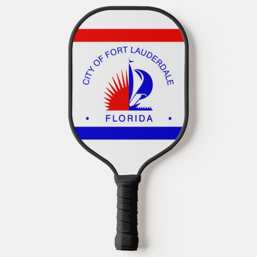 Vlag van Fort Lauderdale, Florida Pickleball Paddle (Achterkant)