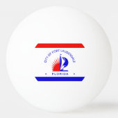 Vlag van Fort Lauderdale, Florida Pingpongbal (Achterkant)