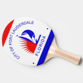 Vlag van Fort Lauderdale, Florida Tafeltennisbatje (Zijkant)
